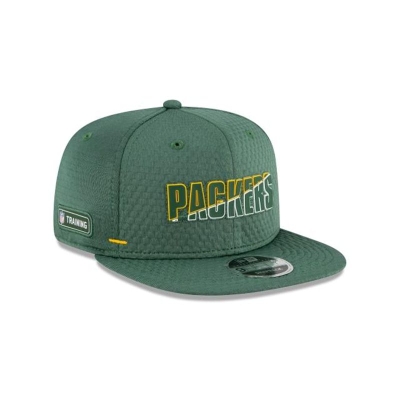 Green Green Bay Packers Hat - New Era NFL Official Summer Sideline 9FIFTY Snapback Caps USA0132695